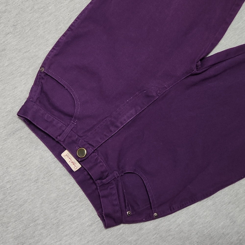 Vintage High Rise Baggy Relaxed Tapered Leg Purple Denim "Mom" Jeans